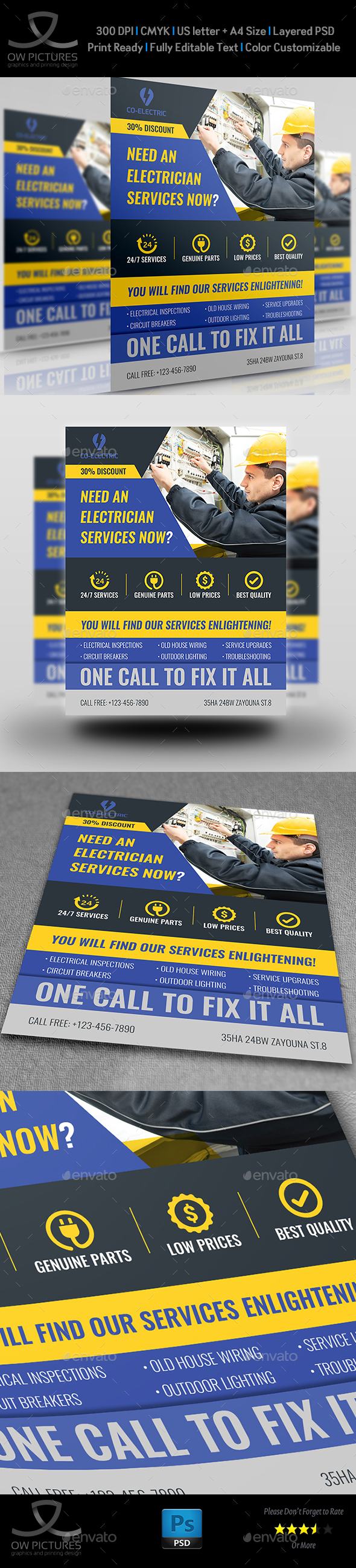 Electrical Services Flyer Template