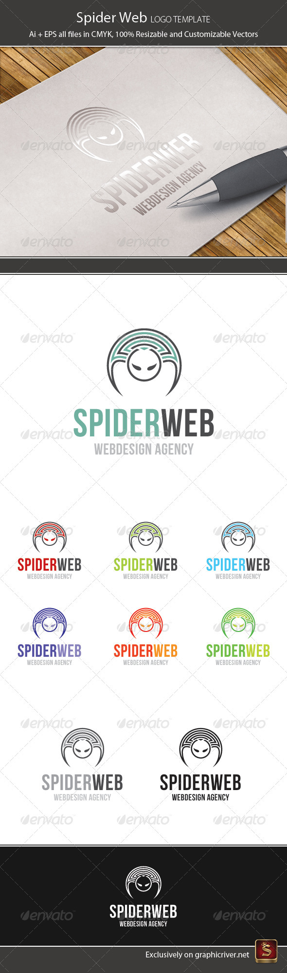 Spider Web Logo Template