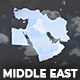 Map of Middle East with Countries - Middle East Map Kit - VideoHive Item for Sale