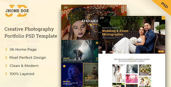 JD – Photography PSD Template