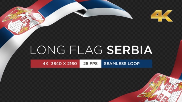 Long Flag Serbia