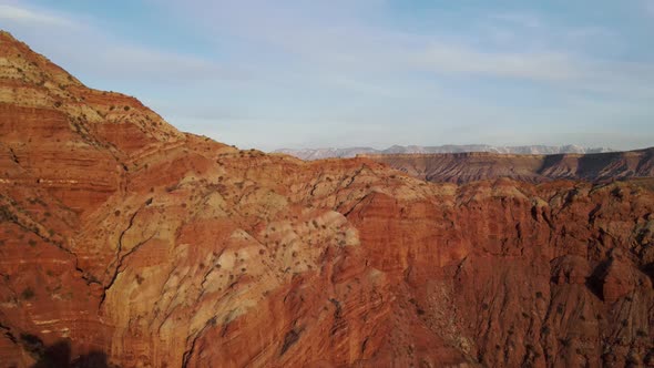 Aerial shot of the amazing rock formations in southern Utah.