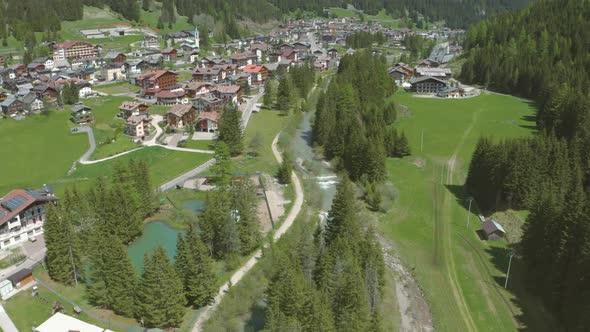 Aerial View of Alp Mountains