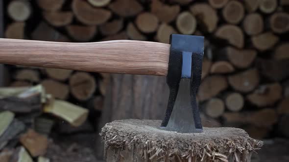 Chopping Wood with Axe 04