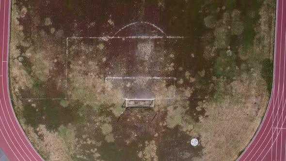 Top View of an Abandoned Football Field