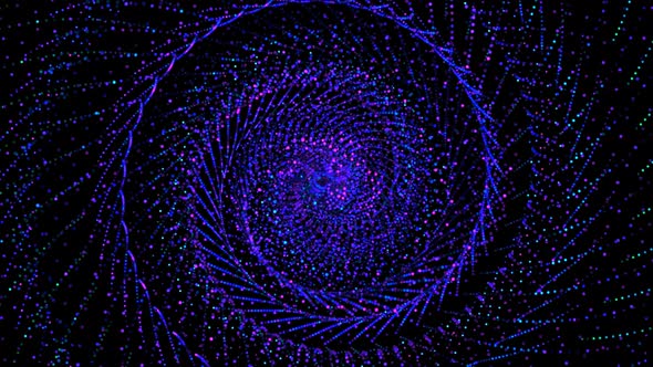 spiral blue pink Particle