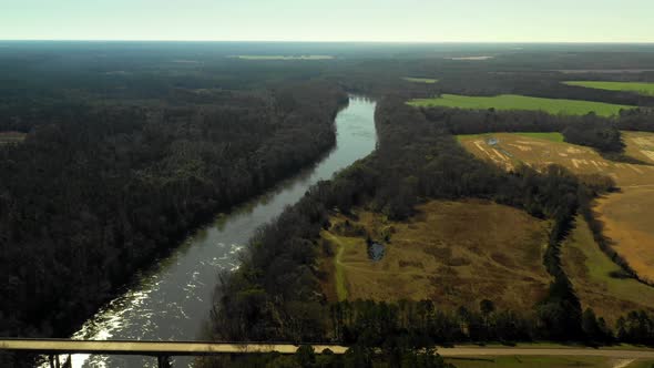 Chattahoochee River aerial drone video