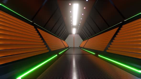 Futuristic Tunnel Digital Technology Led Light