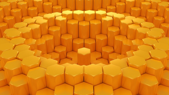 Hexagons Form A Wave