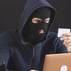 Man Hacking Laptop System Want to Hack Bank Card - VideoHive Item for Sale