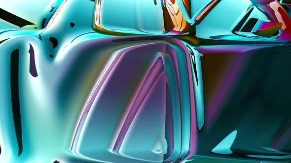 Abstract Multi Colored 3D Shiny Wall Texture Background Loop