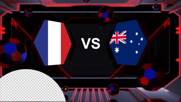 France Vs Australia Football World Cup Qatar 2022 Vs Card Transitions