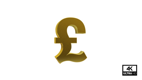 Gold GBP Pound Symbol Seamless Rotate