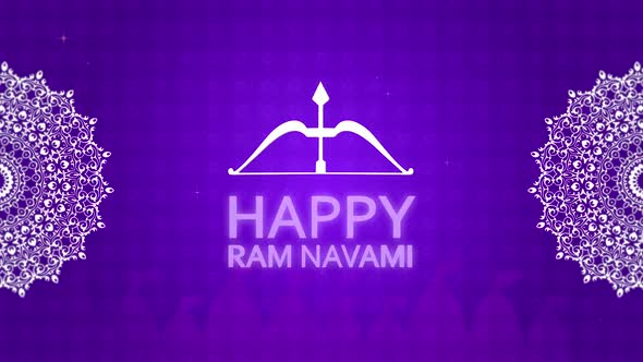 shri ram navami background with text