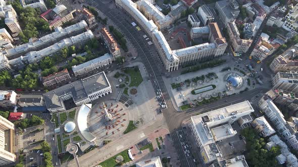 Ukraine: Independence Square, Maidan. Aerial View