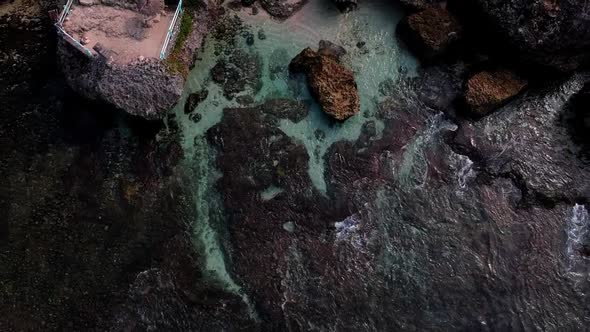 Aerial view at Ngobaran Beach East Java