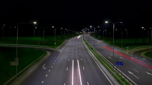 Highway at night