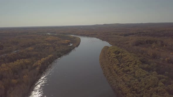 Autumn Forest And River 02