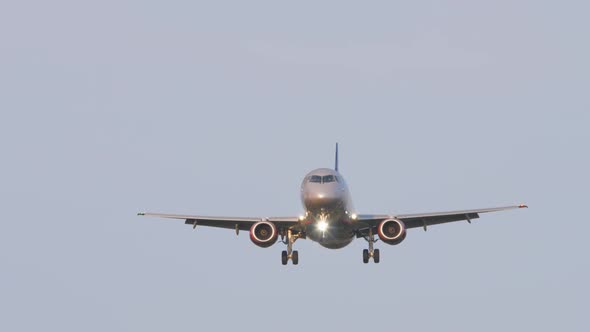 Jet Plane Flying Front View