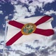 Florida Flag With Sky 4k - VideoHive Item for Sale