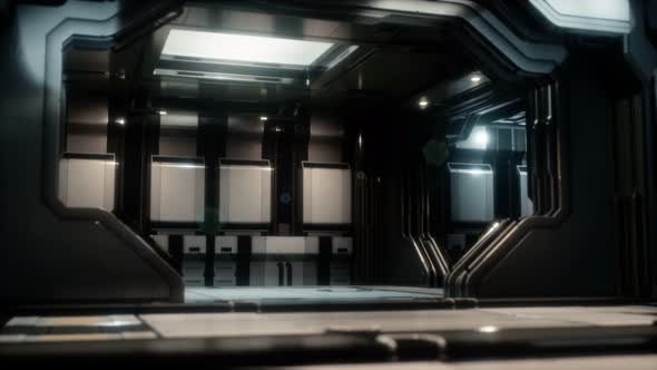 Sci-fi Tunnel or Spaceship Corridor alt