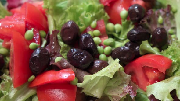 A Fresh and Healthy Vegetable Salad Full of Vitamins