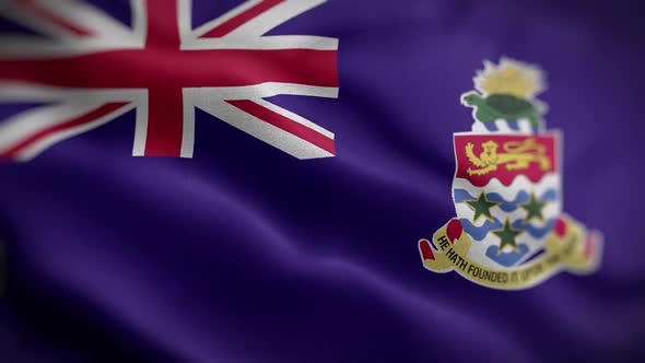 Cayman Islands Flag Textured Waving Front Background HD