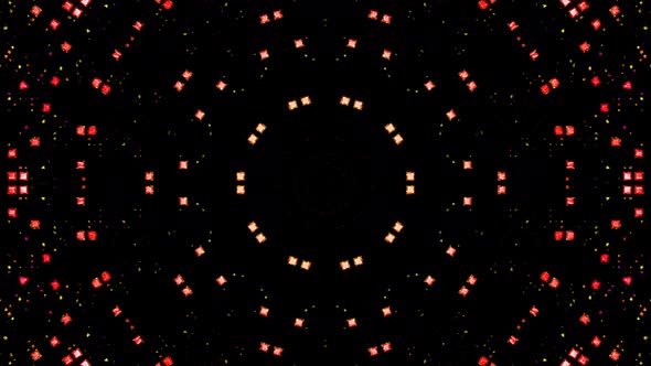 animated round shape of multicolor flashing lights, on a black background alt