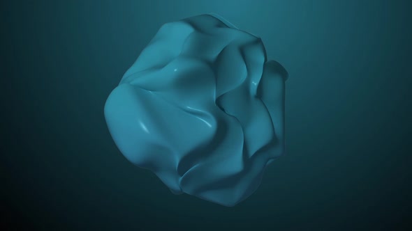 Realistic Liquid Blue Bubble with Deformable Effect alt