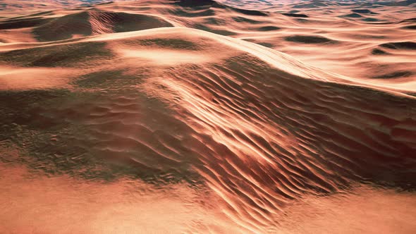 Wide and Wild Landscape of the Arabic Sand Desert