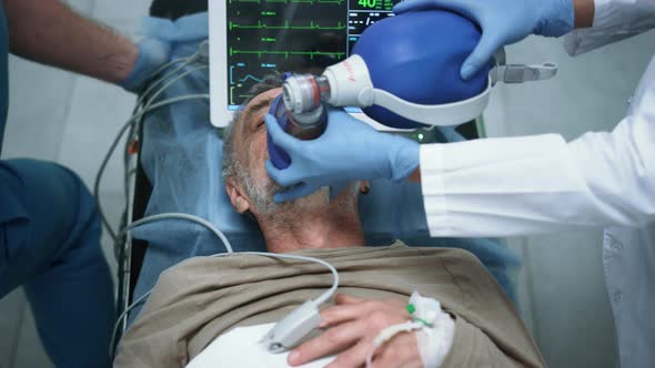 Doctor Hands Providing Medical Help Patient Hurrying to Emergency Room Close Up