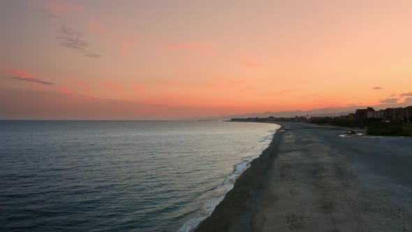 Orange Sunset near the Coast