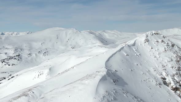 Aerial views of mountain peaks from Loveland Pass, Colorado