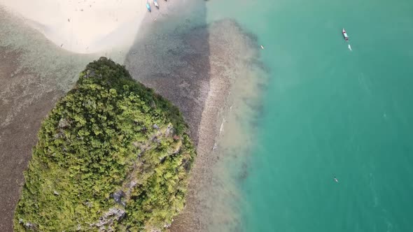 Aerial View of Pranang Beach in Thailand