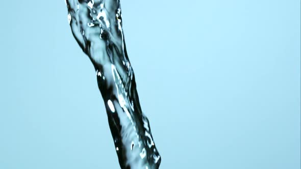 Water pouring and splashing in ultra slow motion 1500fps on a reflective surface - WATER POURS 147