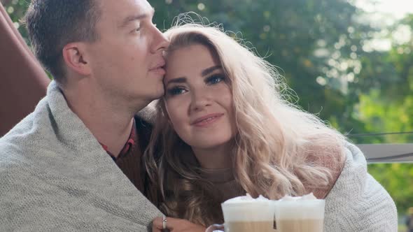 Married Couple in a Cafe on the Terrace