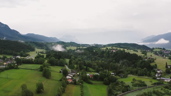 Small Villages in the Alpine Valley