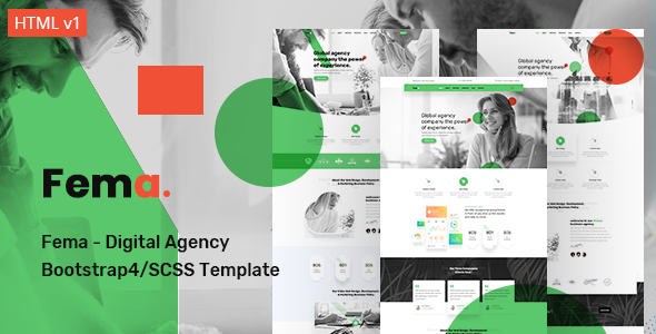 Fema - Digital Agency Bootstrap4/SCSS Template