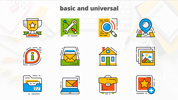 Basic and Universal - Flat Animated Icons