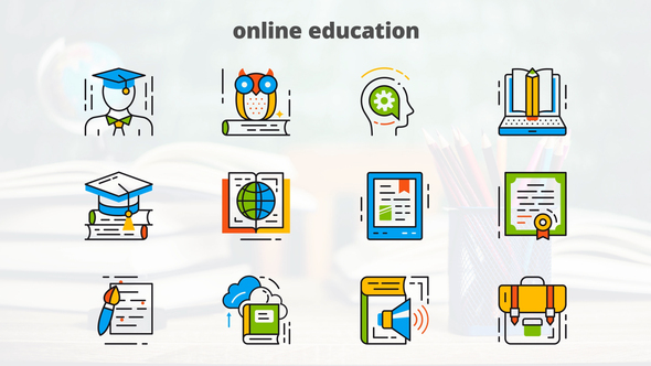 Online Education - Flat Animated Icons