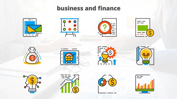 Business and Finance - Flat Animated Icons