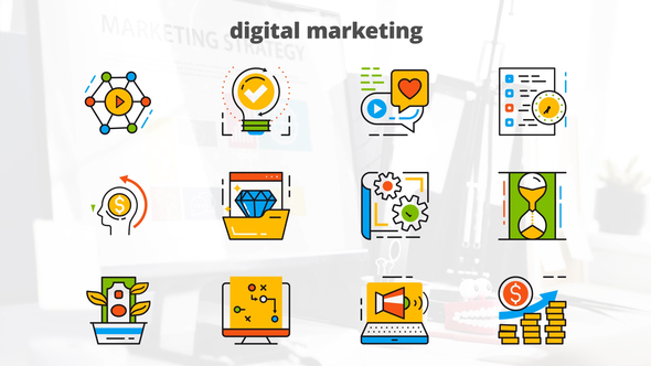 Digital Marketing - Flat Animated Icons