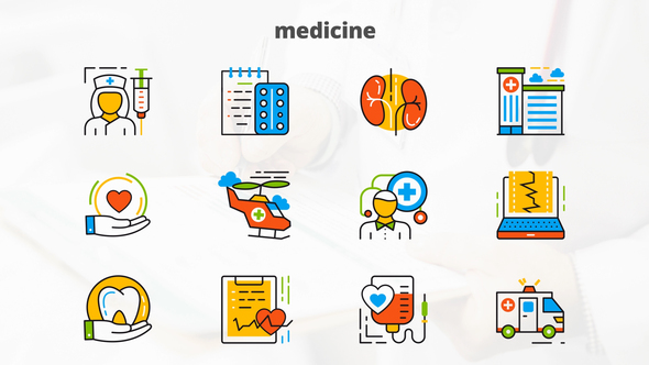 Medicine And Healthcare – Flat Animated Icons