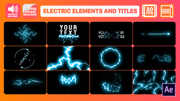 Cartoon Electricity And Titles | After Effects