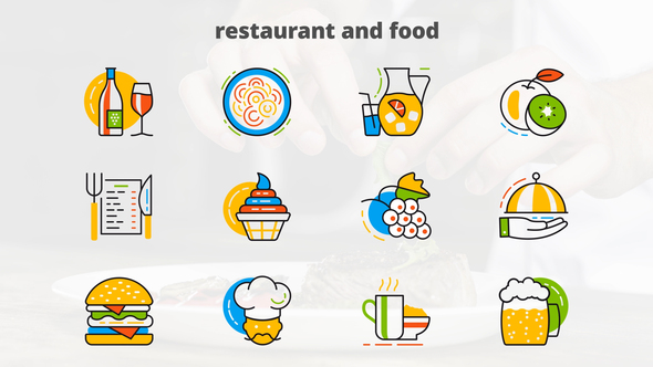 Restaurant And Food - Flat Animated Icons