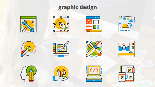 Graphic Design - Flat Animated Icons