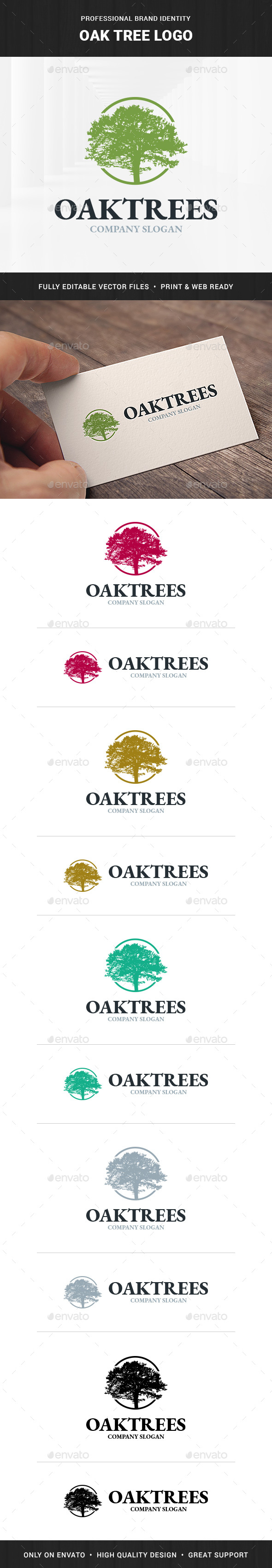 Oak Tree Logo Template