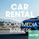 Social Media Banners-Car Rental - GraphicRiver Item for Sale