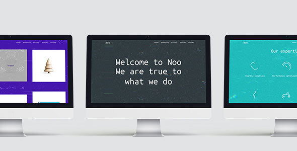 Noo – Glitchy Experimental One-Page Template