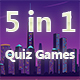 5 in 1 Quiz Games (Unity Complete Project + Unity Ads) - CodeCanyon Item for Sale